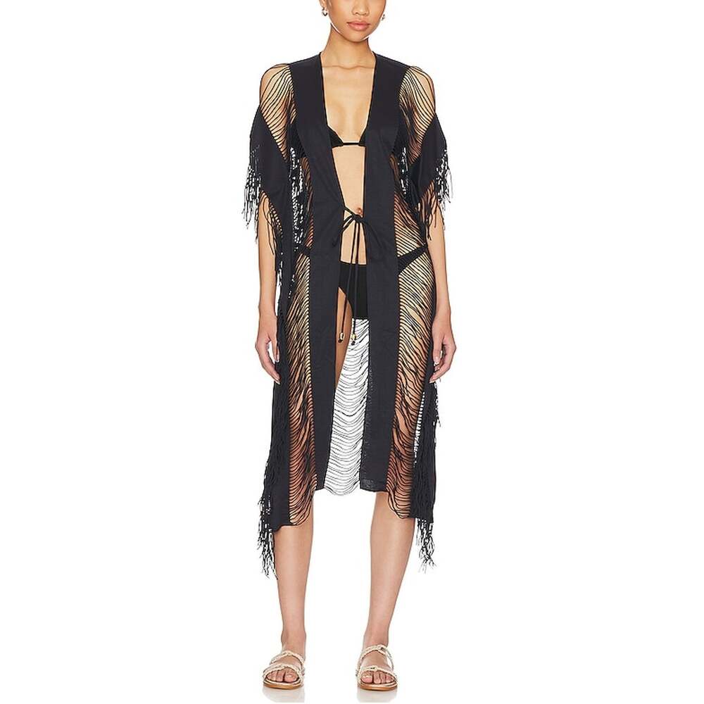 Pq Fringed Midnight Monique Kimono
